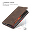 CaseMe - Samsung Galaxy S21 FE Hoesje - Wallet Book Case - Magneetsluiting - Donker Bruin