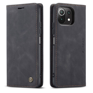 CaseMe CaseMe - Xiaomi Mi 11 Lite Hoesje - Wallet Book Case - Magneetsluiting - Zwart