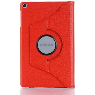 Case2go Samsung Galaxy Tab S6 Lite Hoes - Draaibare Book Case Cover - 10.4 Inch - Rood