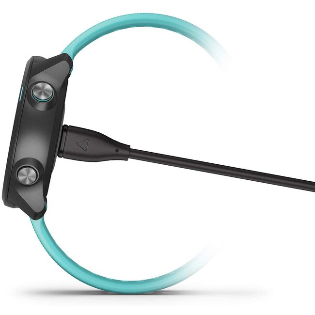 Case2go - Oplaadkabel compatibel met Garmin Fenix, Forerunner, Approach, Quatix, Vivoactive, Vivomove, Instinct, Venu - USB kabel - 2.0 meter - Zwart