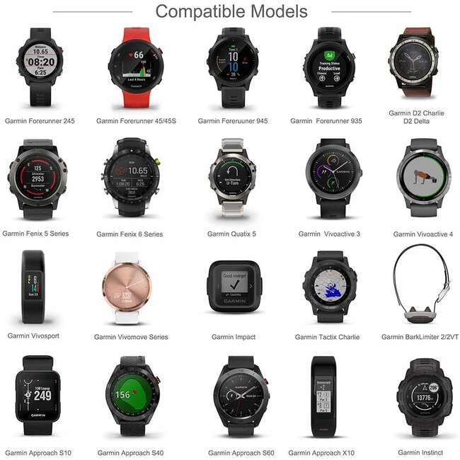 USB Type C - USB Type C - Garmin Oplaadkabel - 1 m - Compatibel met Garmin Fenix, Forerunner, Approach, Quatix, Vivoactive, Vivomove, Instinct, Venu - USB-oplaadkabel oplader - Zwart