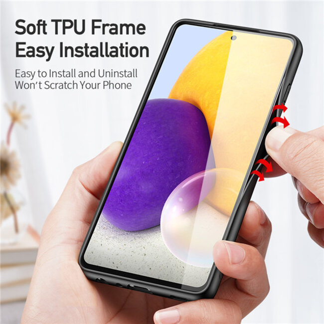 Samsung Galaxy A72 Hoesje - Fino Series - Back Cover - Donker Groen