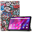 Case2go Lenovo Tab K10 (10.3 Inch) Hoes - Tri-Fold Book Case - Graffiti