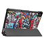 Case2go - Hoes voor de Lenovo Tab K10 10.3 Inch (2021) - Tri-Fold Book Case - Graffiti