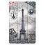 Case2go - Hoes voor de Lenovo Tab K10 10.3 Inch (2021) - Tri-Fold Book Case - Eiffeltoren