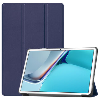 Case2go Huawei MatePad 11 Inch (2021) Hoes - Tri-Fold Book Case - Donker Blauw