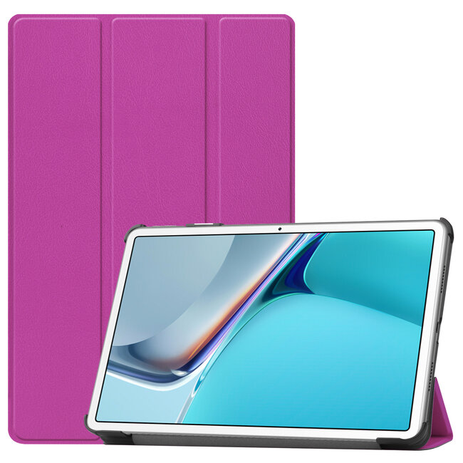 Case2go - Hoes voor de Huawei MatePad 11 Inch (2021) - Tri-Fold Book Case - Paars