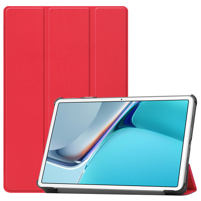 Case2go - Hoes voor de Huawei MatePad 11 Inch (2021) - Tri-Fold Book Case - Rood