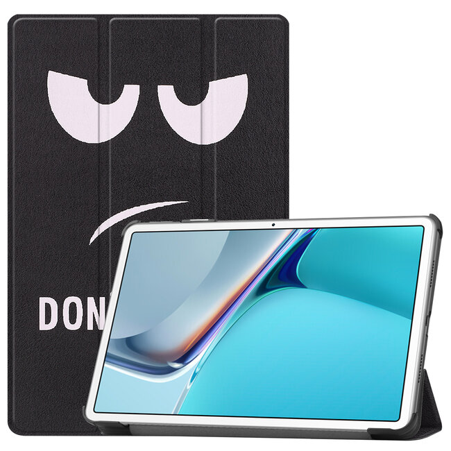 Case2go - Hoes voor de Huawei MatePad 11 Inch (2021) - Tri-Fold Book Case - Don't Touch Me