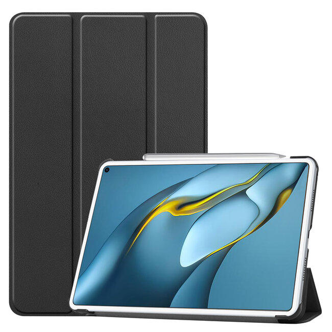 Case2go - Hoes voor de Huawei MatePad Pro 10.8 (2021) - Tri-Fold Book Case - Zwart