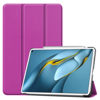 Case2go Huawei MatePad Pro 10.8 (2021) Hoes - Tri-Fold Book Case - Paars