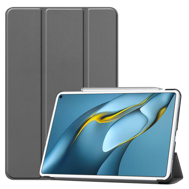 Case2go - Hoes voor de Huawei MatePad Pro 10.8 (2021) - Tri-Fold Book Case - Grijs