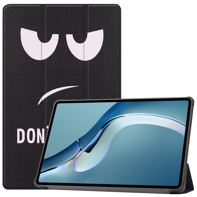 Case2go - Hoes voor de Huawei MatePad Pro 12.6 (2021) - Tri-Fold Book Case - Don't Touch Me