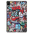 Case2go - Hoes voor de Huawei MatePad Pro 12.6 (2021) - Tri-Fold Book Case - Graffiti