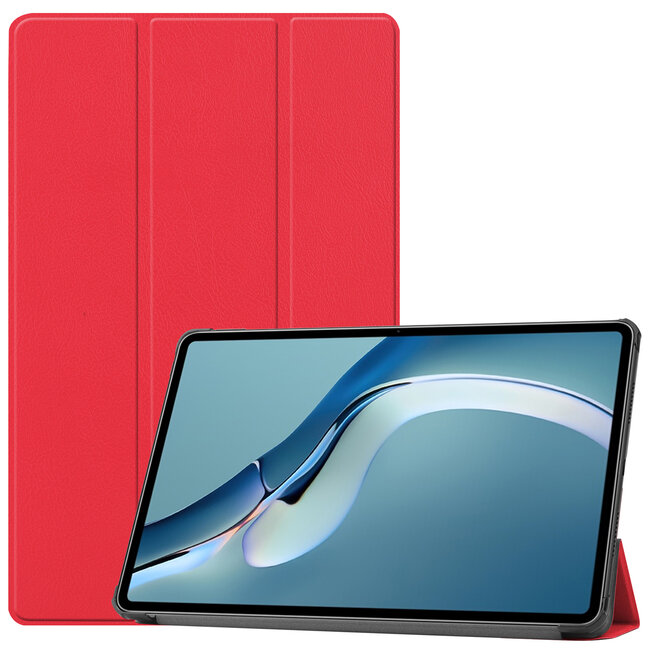 Case2go - Hoes voor de Huawei MatePad Pro 12.6 (2021) - Tri-Fold Book Case - Rood