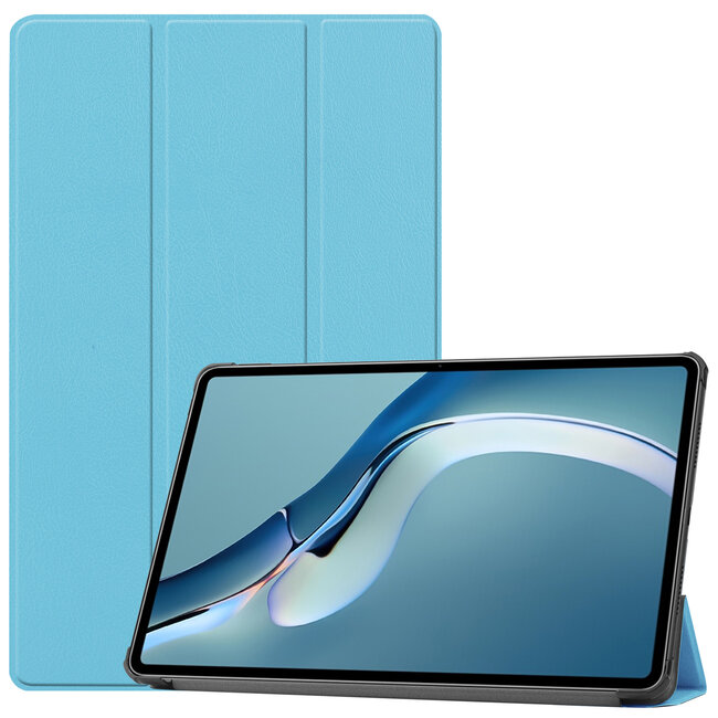 Case2go - Hoes voor de Huawei MatePad Pro 12.6 (2021) - Tri-Fold Book Case - Licht Blauw