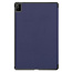 Case2go - Hoes voor de Huawei MatePad Pro 12.6 (2021) - Tri-Fold Book Case - Donker Blauw
