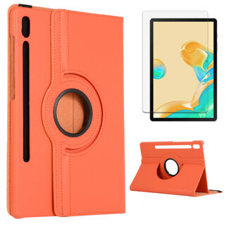 Case2go Samsung Galaxy Tab S7 Hoes (2020) - Draaibare Book Case + Screenprotector - 11 Inch - Oranje