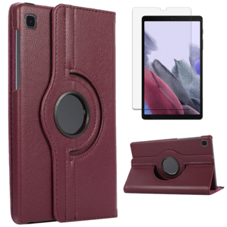 Case2go Samsung Galaxy Tab A7 Lite Hoes - Draaibare Book Case Cover + Screenprotector - 8.7 inch - Paars