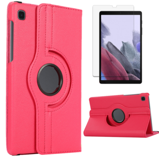 Case2go Samsung Galaxy Tab A7 Lite Hoes - Draaibare Book Case Cover + Screenprotector - 8.7 inch - Magenta