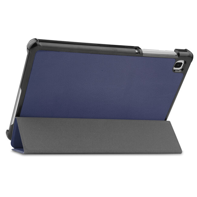 Case2go - Hoes voor de Samsung Galaxy Tab A7 Lite (2021) - Tri-Fold Book Case + Screenprotector - Donker Blauw