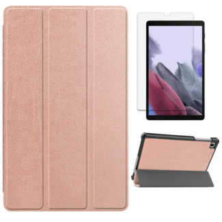 Case2go Samsung Galaxy Tab A7 Lite (2021) hoes - Tri-Fold Book Case + Screenprotector - Rosé Goud