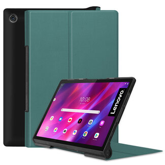 Case2go Lenovo Yoga Tab 11 (2021) Hoes - Tri-Fold Book Case - Donker Groen