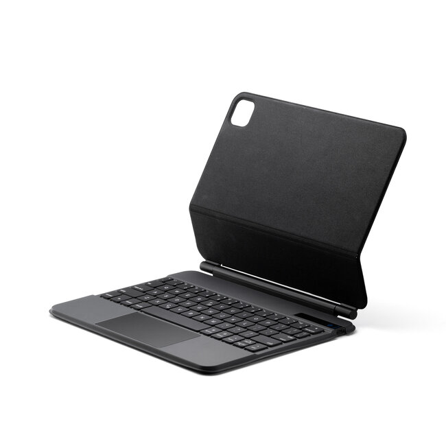 Case2go - iPad Air 10.9 (2020) case - Bluetooth Toetsenbord hoes - met Touchpad & Toetsenbordverlichting - Zwart