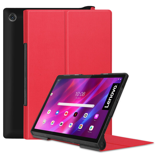 Case2go - Hoes voor de Lenovo Yoga Tab 11  (2021) - Tri-Fold Book Case - Red