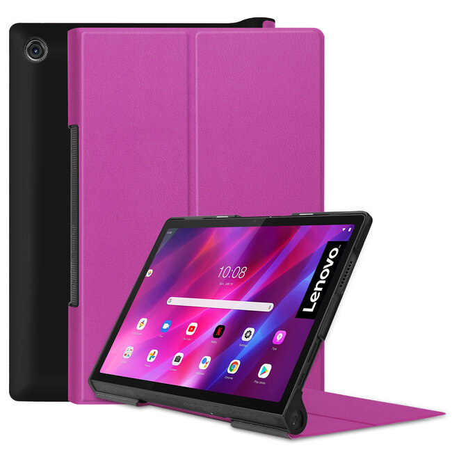 Case2go - Hoes voor de Lenovo Yoga Tab 11  (2021) - Tri-Fold Book Case - Paars