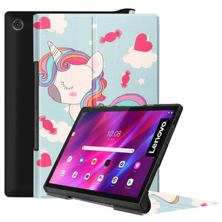 Case2go Lenovo Yoga Tab 11 (2021) Hoes - Tri-Fold Book Case - Eenhoorn