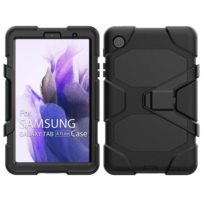 Case2go - Hoes voor Samsung Galaxy Tab A7 Lite - Extreme Armor Case - Zwart