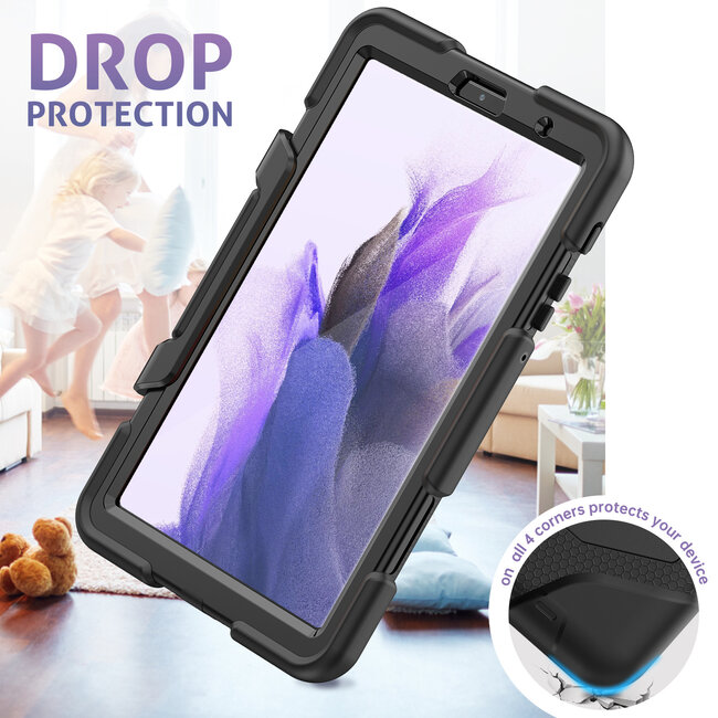 Case2go - Hoes voor Samsung Galaxy Tab A7 Lite - Extreme Armor Case - Zwart