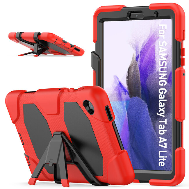 Case2go - Hoes voor Samsung Galaxy Tab A7 Lite - Extreme Armor Case - Rood