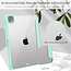 Case2go - iPad Pro 2021 (12.9 Inch) Hoes - Tri-fold Back Cover - Met Pencil Houder - Mint