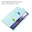 Case2go - Samsung Galaxy Tab S7 FE Hoes - Tri-Fold Transparante Cover - Met Pencil Houder - Licht Blauw