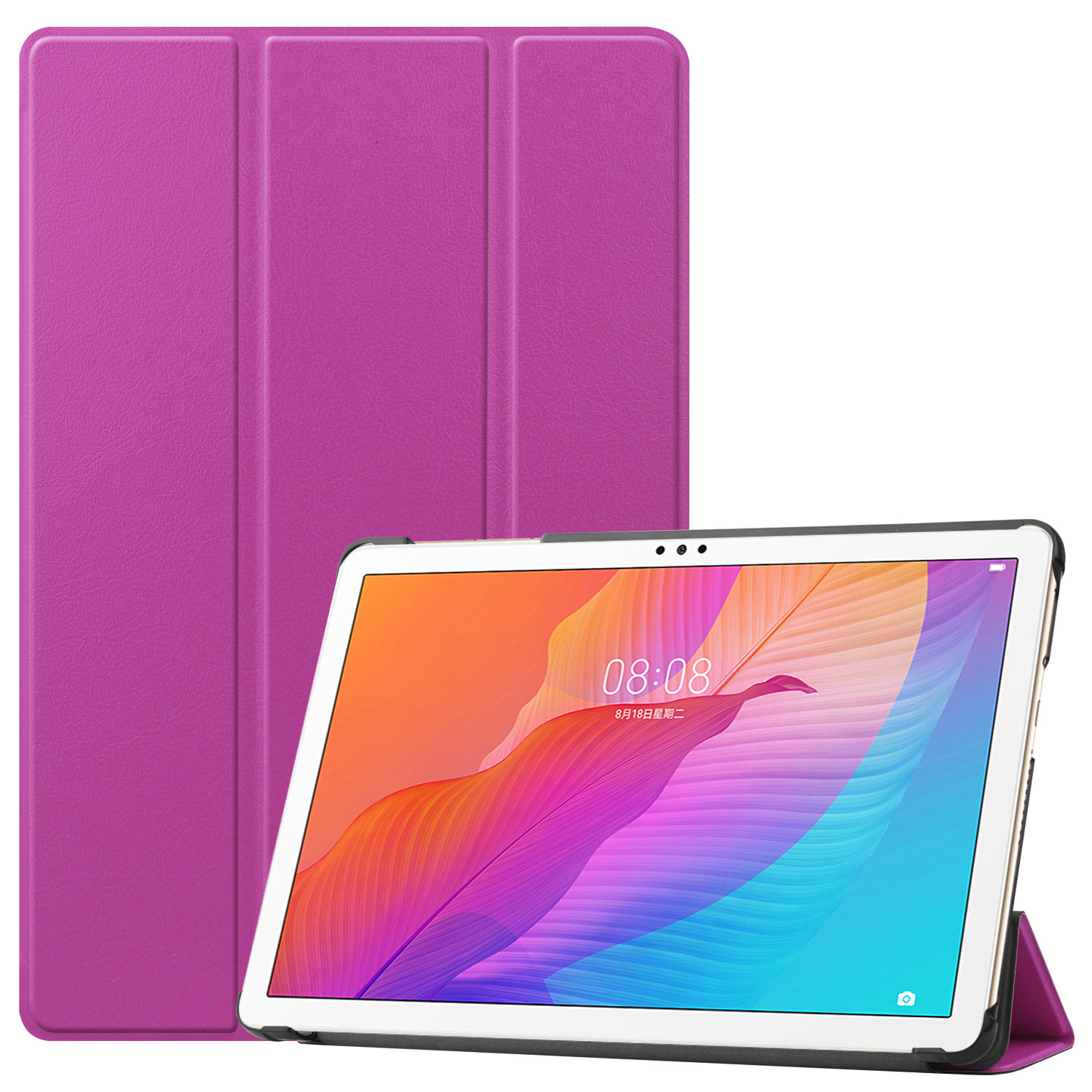 Huawei MatePad T 10S  (10.1 Inch) Hoes - Tri-Fold Book Case - Paars afbeelding