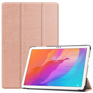 Case2go Huawei MatePad T 10S  (10.1 Inch) Hoes - Tri-Fold Book Case - Rosé Goud