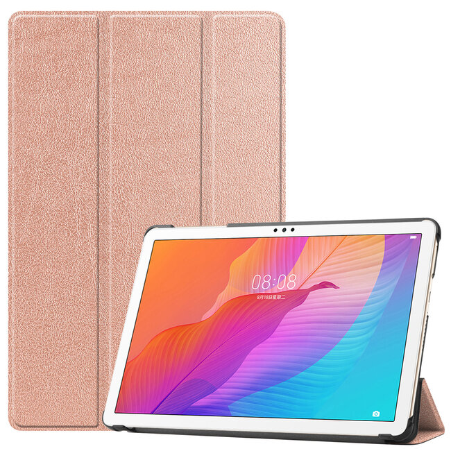 Case2go - Hoes voor de Huawei MatePad T 10S  (10.1 Inch) Hoes - Tri-Fold Book Case - Rosé Goud