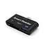 Case2go - SD Kaartlezer USB Type-C voor Micro SD kaart - Geschikt voor Telefoon, PC en Tablet met USB Type-C aansluiting - Zwart