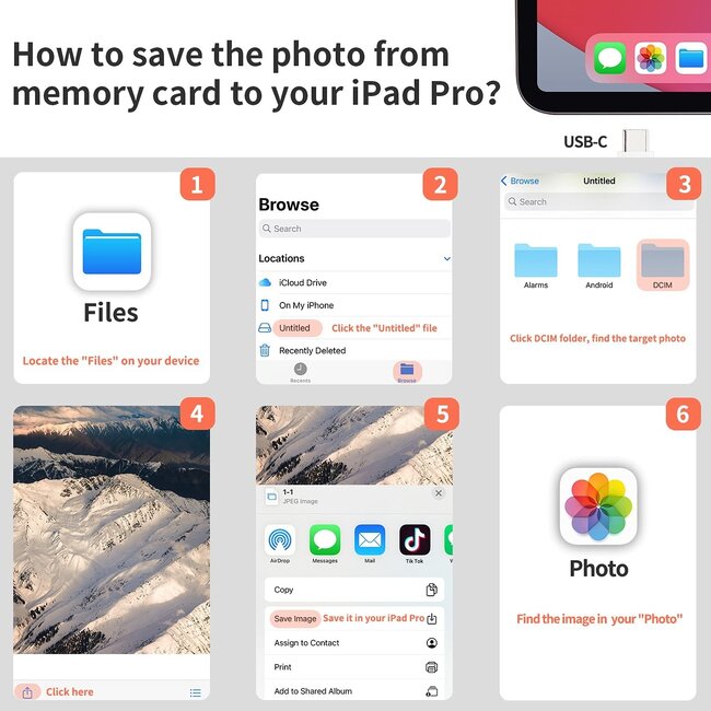 Case2go - SD Kaartlezer USB Type-C voor Micro SD kaart - Geschikt voor Telefoon, PC en Tablet met USB Type-C aansluiting - Zwart