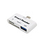 Case2go SD Kaartlezer USB Type-C voor Micro SD kaart - Geschikt voor Telefoon, PC en Tablet met USB Type-C aansluiting - Wit