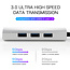 Case2go - USB Splitter - USB Hub 3.0 - 4 Poorten - USB-C aansluiting - Aluminium - Zilver