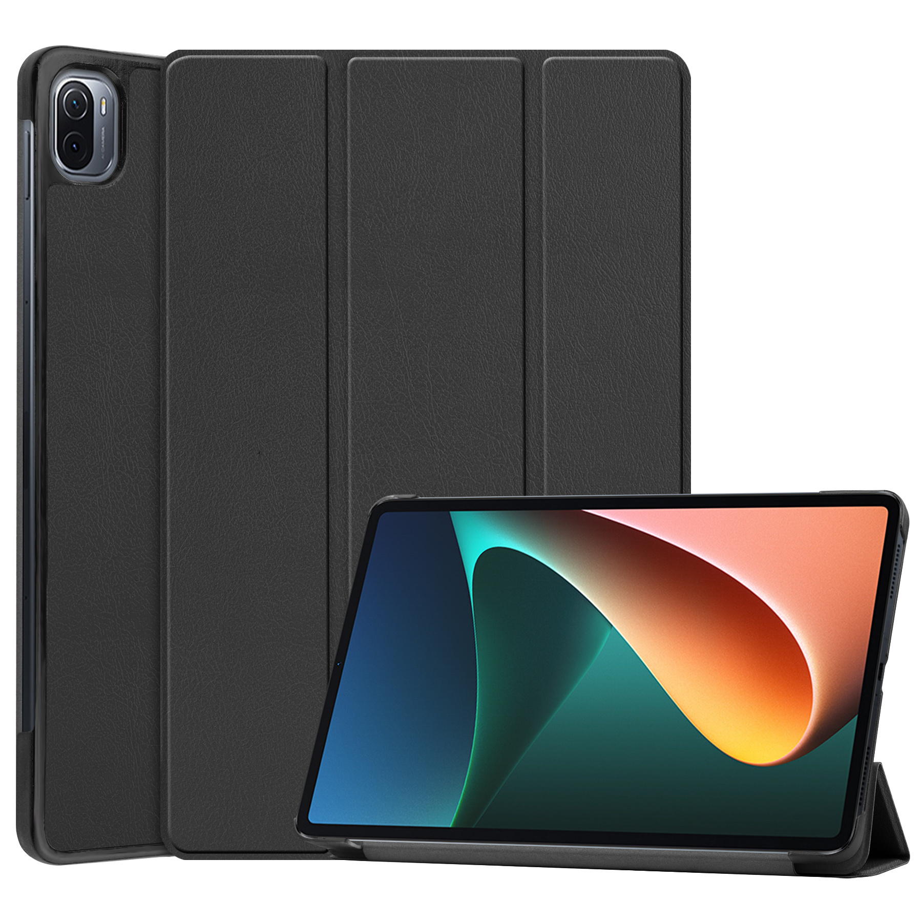 Xiaomi Mi Pad 5 / 5 Pro Hoes - Tri-Fold Book Case - Zwart afbeelding