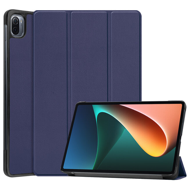 Case2go - Hoes voor de Xiaomi Mi Pad 5 / 5 Pro - Tri-Fold Book Case - Donker Blauw