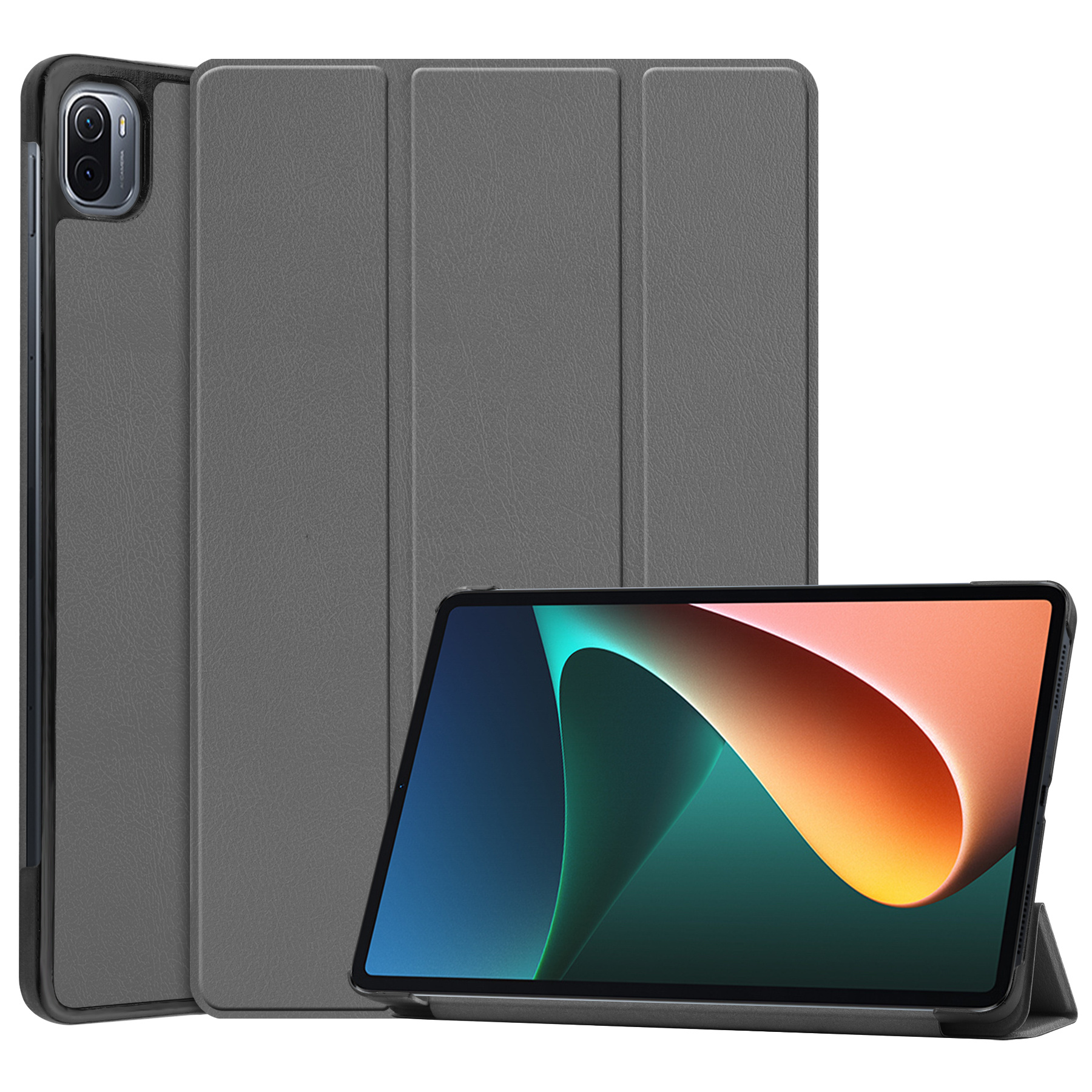 Xiaomi Mi Pad 5 / 5 Pro Hoes - Tri-Fold Book Case - Grijs afbeelding