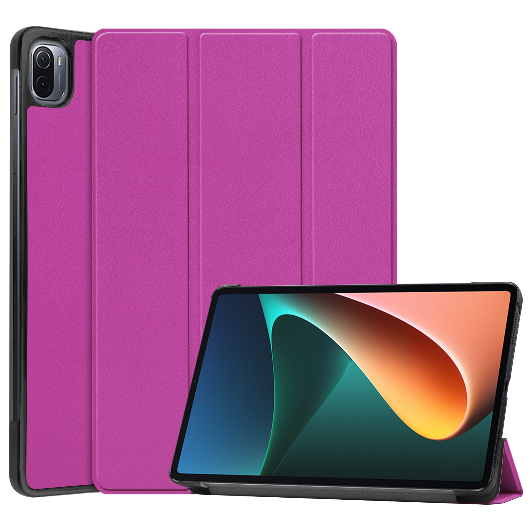 Xiaomi Mi Pad 5 / 5 Pro Hoes - Tri-Fold Book Case - Paars afbeelding
