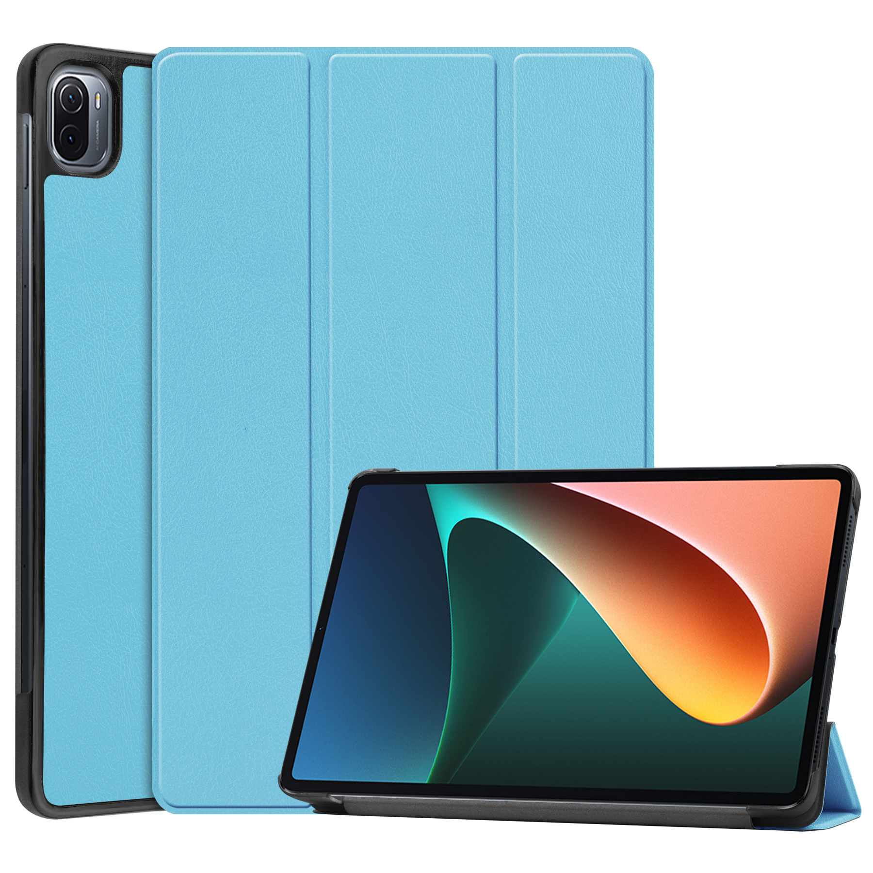 Xiaomi Mi Pad 5 / 5 Pro Hoes - Tri-Fold Book Case - Licht Blauw afbeelding