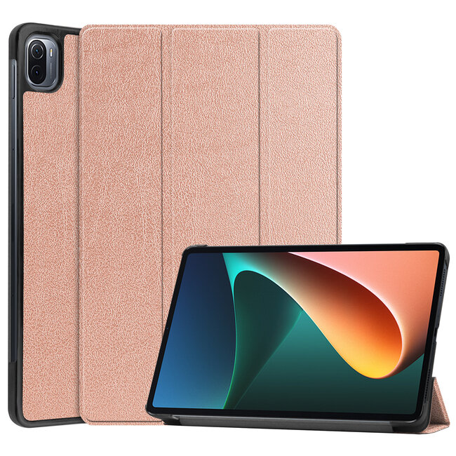 Case2go - Hoes voor de Xiaomi Mi Pad 5 / 5 Pro - Tri-Fold Book Case - Rose Goud