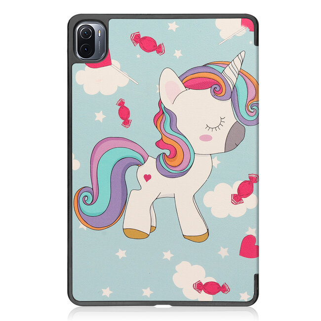 Case2go - Hoes voor de Xiaomi Mi Pad 5 / 5 Pro - Tri-Fold Book Case - Eenhoorn